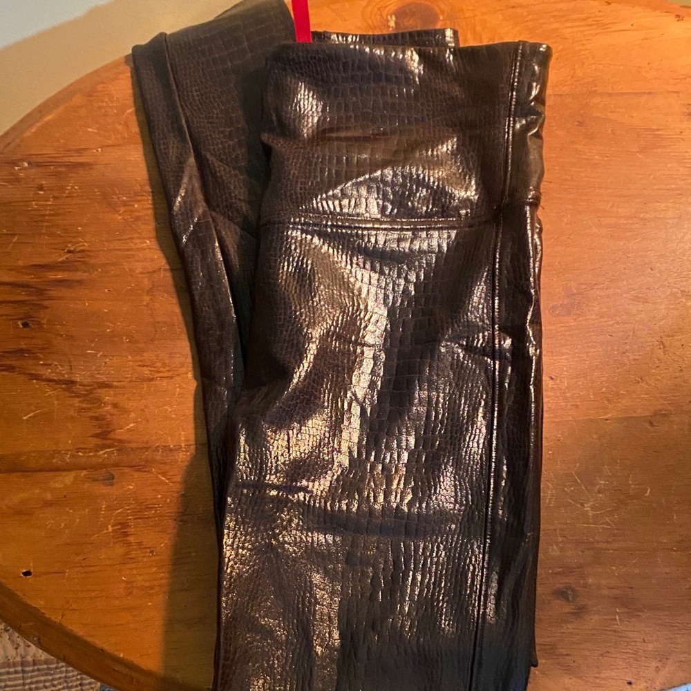 SPANX Black Textured Leggings